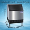 image:imageCommercial Undercounter Ice Maker by Manitowoc215 lbs  day