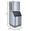 image:imageManitowoc Commercial Flake Ice Maker with D320 Bin 370 lbDay Production532 lb Ice Bin