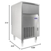 image:imageManitowoc Ice Manitowoc USP0100 CrystalCraft Ice Maker 1inch Square Slow Melting Gourmet Cube 100 lb24hr 38lb Storage bin
