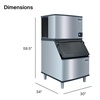 image:imageManitowoc Indigo NXT Series Half Cube Style 30 Ice Maker  325 lbDay478 lb  Day  365 lb Storage