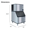 image:imageManitowoc Indigo NXT Series Half Cube Style 30 Ice Maker  325 lbDay516 lb  Day  365 lb Storage